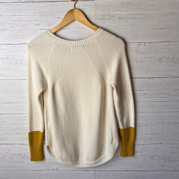 Anthropologie Sweater Womens Size XS Ivory & Mustard Cuffs Rebekah Tunic - Picture 13 of 16